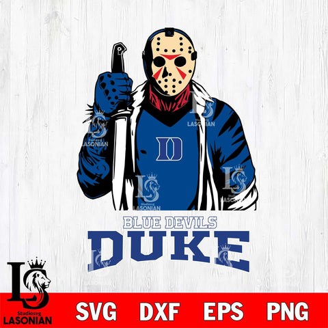 Duke Blue Devils Jason Voorhees 6 Svg Eps Dxf Png File, Digital Download