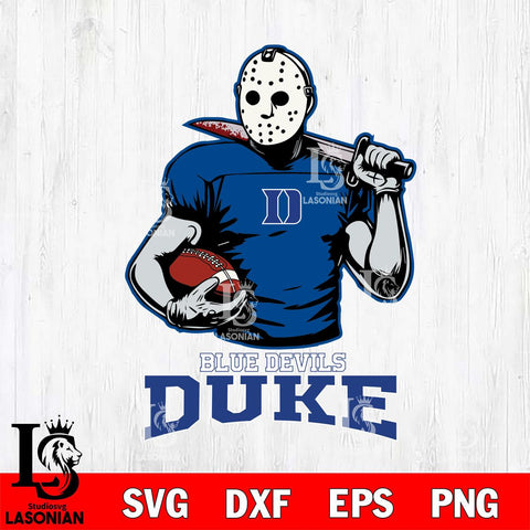 Duke Blue Devils Jason Voorhees 9 Svg Eps Dxf Png File, Digital Download