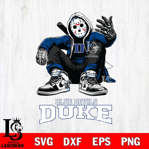 Duke Blue Devils Jason Voorhees Halloween SVG Svg Eps Dxf Png File, Digital Download, Instant Download