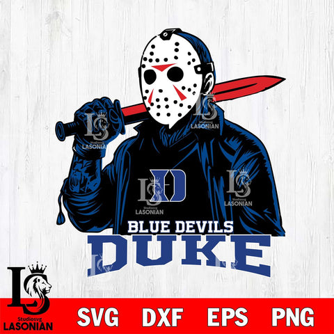Duke Blue Devils Jason Voorhees Horror 12 Svg Eps Dxf Png File, NCAA svg, Digital Download, Instant Download
