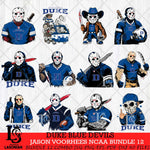 Duke Blue Devils Jason Voorhees Horror Bundle 12 SVG Eps Dxf Png File, bundle NCAA svg, Digital Download, Instant Download
