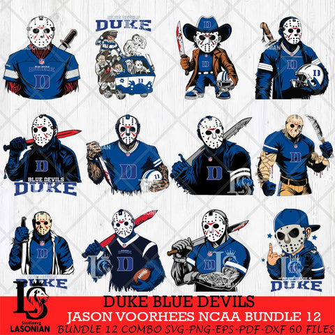 Duke Blue Devils Jason Voorhees Horror Bundle 12 SVG Eps Dxf Png File, bundle NCAA svg, Digital Download, Instant Download