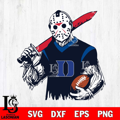 Duke Blue Devils Jason Voorhees Horror Halloween 2 Svg Eps Dxf Png File, NCAA svg, Digital Download, Instant Download