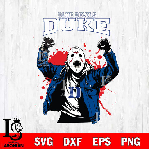 Duke Blue Devils Jason Voorhees Horror Halloween 3 Svg Eps Dxf Png File, NCAA svg, Digital Download, Instant Download