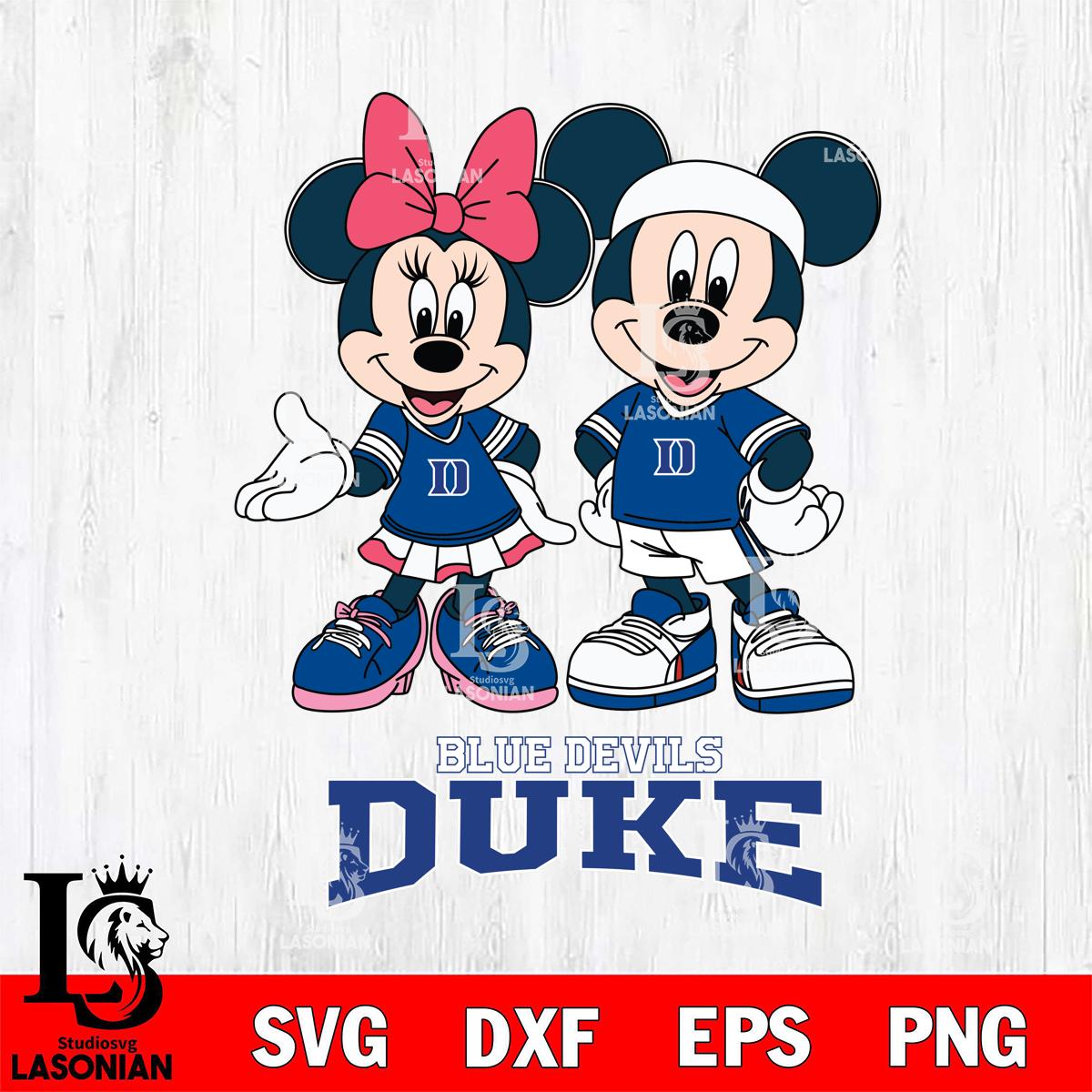 Duke Blue Devils Mickey And Minnie Football – lasoniansvg