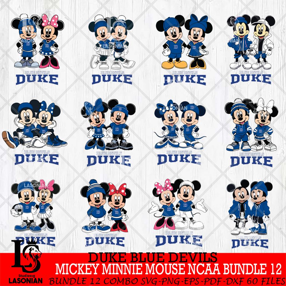Duke Blue Devils Mickey Minnie Mouse NCAA Bundle 12 – lasoniansvg