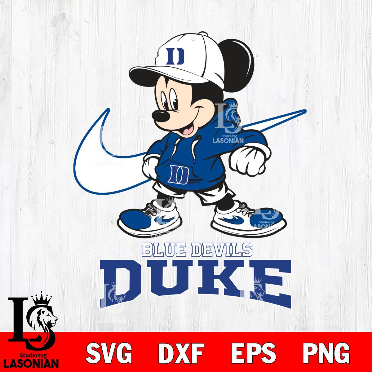 Duke Blue Devils Mickey Mouse NIKE – lasoniansvg