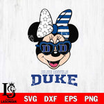 Duke Blue Devils Minnie Mouse Love 2, Svg Eps Dxf Png File, Digital Download