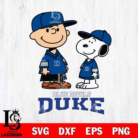 Duke Blue Devils Peanuts Snoopy Football SVG DXF EPS PNG FILE,Snoopy File Cut, NCAA Digital Download,Instant Download,Christmas Silhouette