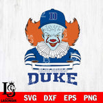 Duke Blue Devils Pennywise Horror Sport 2 Svg Eps Dxf Png File, Digital Download