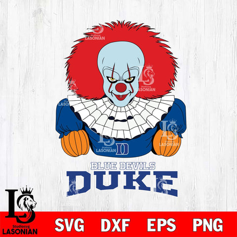 Duke Blue Devils Pennywise Horror Sport 3 Svg Eps Dxf Png File, Digital Download