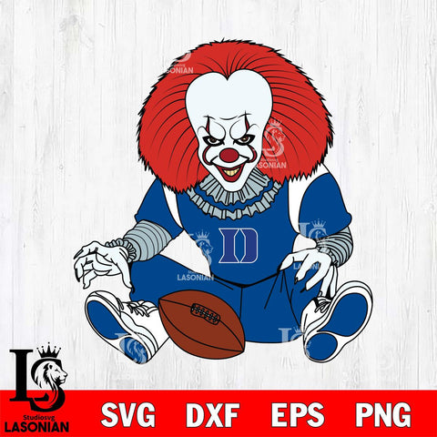 Duke Blue Devils Pennywise Horror Sport 6 Svg Eps Dxf Png File, Digital Download
