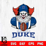 Duke Blue Devils Pennywise Horror Sport 9 Svg Eps Dxf Png File, Digital Download