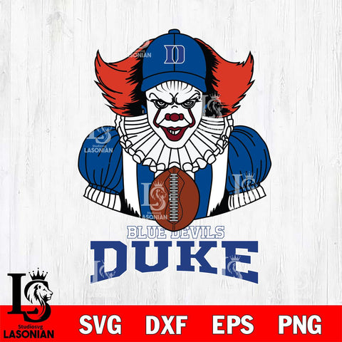 Duke Blue Devils Pennywise Horror Sport 9 Svg Eps Dxf Png File, Digital Download