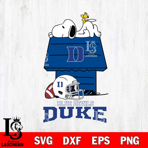 Duke Blue Devils Snoopy Chill Football SVG DXF EPS PNG FILE,Snoopy File Cut, NCAA Digital Download,Instant Download,Christmas Silhouette