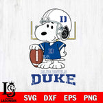 Duke Blue Devils Snoopy Player Football SVG DXF EPS PNG FILE,Snoopy File Cut, NCAA Digital Download,Instant Download,Christmas Silhouette