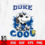 Duke Blue Devils Snoopy Sport 7 Svg Eps Dxf Png File, Digital Download