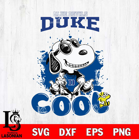Duke Blue Devils Snoopy Sport 7 Svg Eps Dxf Png File, Digital Download