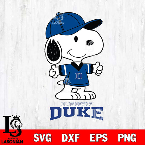 Duke Blue Devils Snoopy football SVG DXF EPS PNG FILE,Snoopy File Cut, NCAA Digital Download,Instant Download,Christmas Silhouette