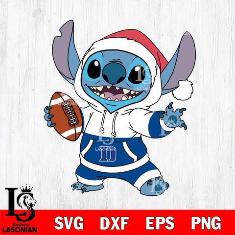 Duke Blue Devils Stitch Football Christmas File Cut, NCAA SVG DXF EPS PNG FILE, Digital Download , Criucut , Silhouette