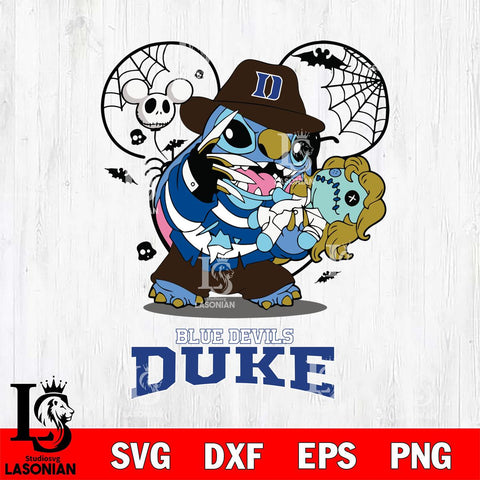 Duke Blue Devils Stitch Freddy Krueger Halloween Svg Eps Dxf Png File, Digital Download, Instant Download