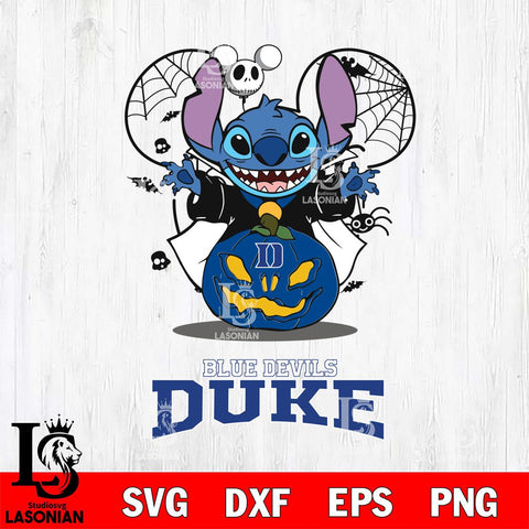 Duke Blue Devils Stitch Horror Halloween Svg Eps Dxf Png File, Digital Download, Instant Download