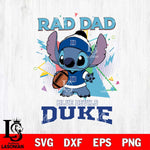 Duke Blue Devils Stitch Rad Dad SVG DXF EPS PNG FILE, NCAA File Cut,Digital Download,Instant Download