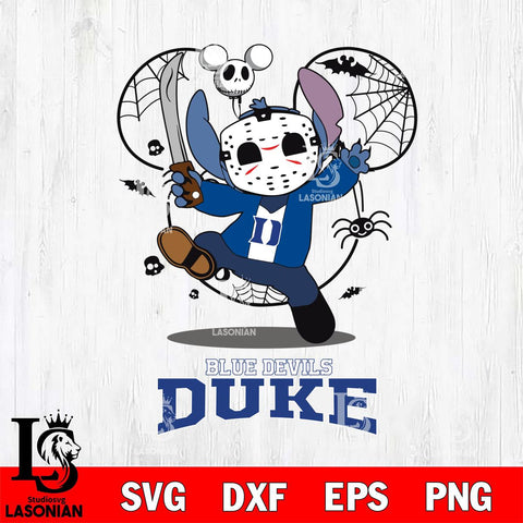 Duke Blue Devils Stitch jason voorhees Halloween Svg Eps Dxf Png File, Digital Download, Instant Download