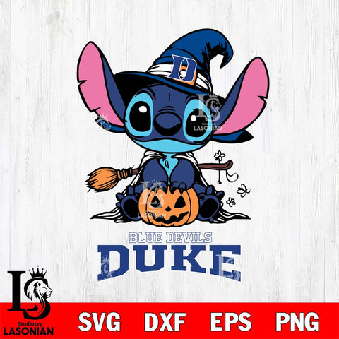 Duke Blue Devils Stitch witch Svg Eps Dxf Png File, NCAA svg, Digital Download, Instant Download