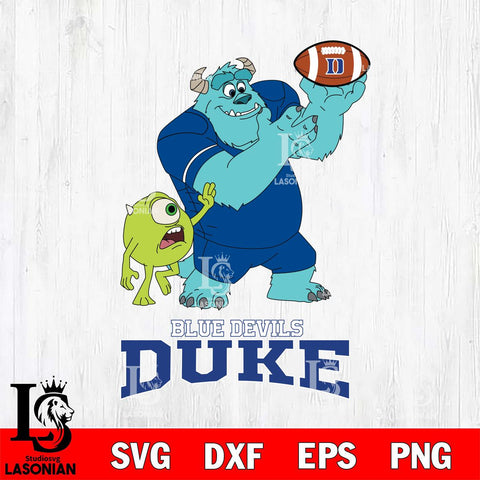 Duke Blue Devils Sully & Mike Football Cricut,Christmas SVG DXF EPS PNG FILE, NCAA Digital Download,Instant Download, Silhouette