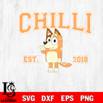 EST BLUEY CHILLI Svg Eps Dxf Png File, Digital Download, Instant Download