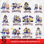 East Carolina Pirates Bluey & Bingo Bundle 12 SVG Svg Eps Dxf Png File, Bundle NCAA svg, Digital Download, Instant Download