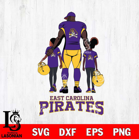 East Carolina Pirates 3 Father and son Rugby SVG DXF EPS PNG FILE,NCAA SVG, Father day Digital Download,Instant Download, Silhouette