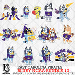 East Carolina Pirates Bluey NCAA Bundle 12 Svg Eps Dxf Png File, Digital Download, Instant Download