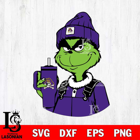 East Carolina Pirates Boujee Grinch 2 Svg Eps Dxf Png File, Digital Download, Instant Download