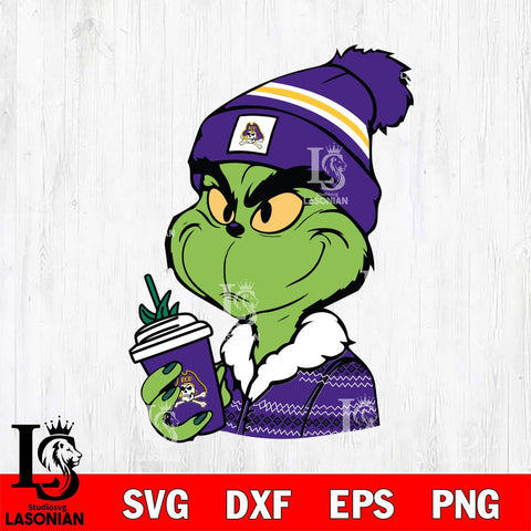East Carolina Pirates Boujee Grinch Svg Eps Dxf Png File, Digital Download, Instant Download