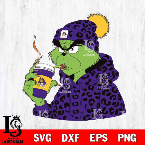 East Carolina Pirates Boujee Grinch 8 Svg Eps Dxf Png File, Digital Download, Instant Download
