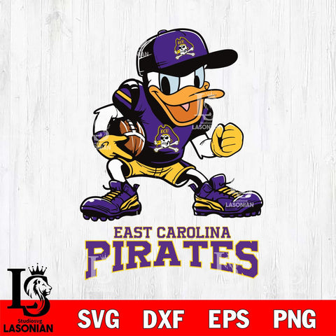 East Carolina Pirates Donal Duck Disney, Svg Eps Dxf Png File, Digital Download