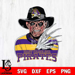 East Carolina Pirates Freddy Krueger Horror Halloween Svg Eps Dxf Png File, NCAA svg, Digital Download, Instant Download