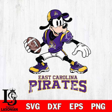 East Carolina Pirates Goofy Disney, Svg Eps Dxf Png File, Digital Download