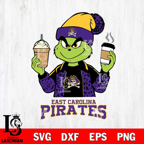 East Carolina Pirates Grinch 2 coffee Svg Eps Dxf Png File, Digital Download, Instant Download