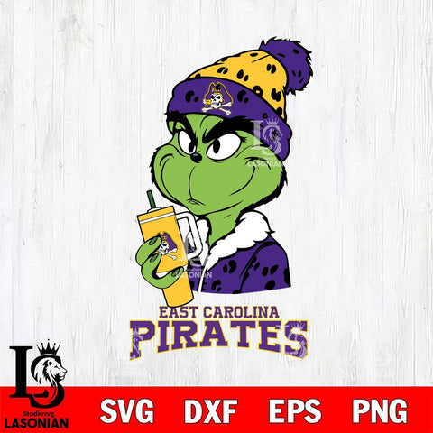 East Carolina Pirates Grinch Bougie Leopard Svg Eps Dxf Png File, Digital Download, Instant Download