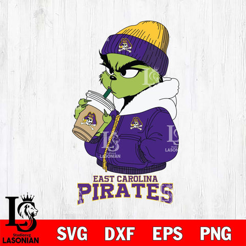 East Carolina Pirates Grinch Bougie Sport Svg Eps Dxf Png File, Digital Download, Instant Download
