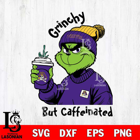 East Carolina Pirates Grinchy But Caffeinated Svg Eps Dxf Png File, Digital Download, Instant Download