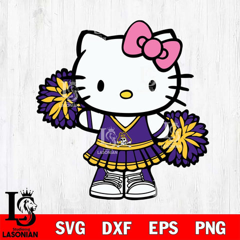 East Carolina Pirates Hello Kitty Cheerleader 11 Svg Eps Dxf Png File, Digital Download, Instant Download