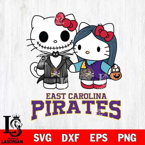 East Carolina Pirates Hello Kitty Horror 11 Svg Eps Dxf Png File, Digital Download