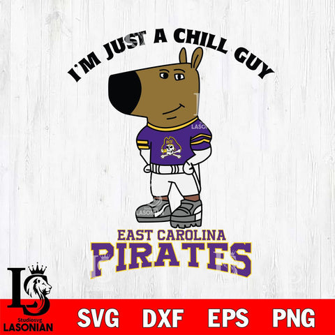 East Carolina Pirates I'm Just A Chill Guy Football Svg Eps Dxf Png File,NCAA Svg Files,Chill Guy svg ,Digital Download ,Instant Download, Cricut File