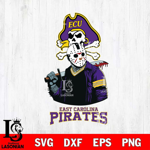 East Carolina Pirates Jason Voorhees 10 Svg Eps Dxf Png File, Digital Download