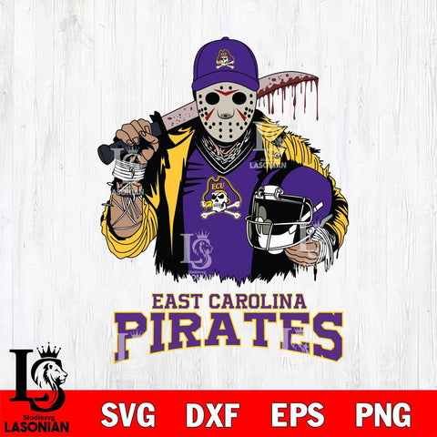 East Carolina Pirates Jason Voorhees 2 Svg Eps Dxf Png File, Digital Download