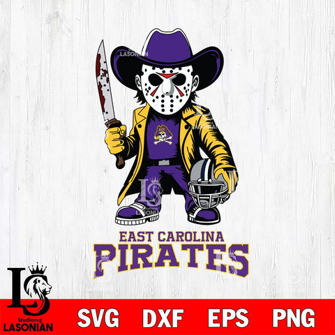 East Carolina Pirates Jason Voorhees 3 Svg Eps Dxf Png File, Digital Download